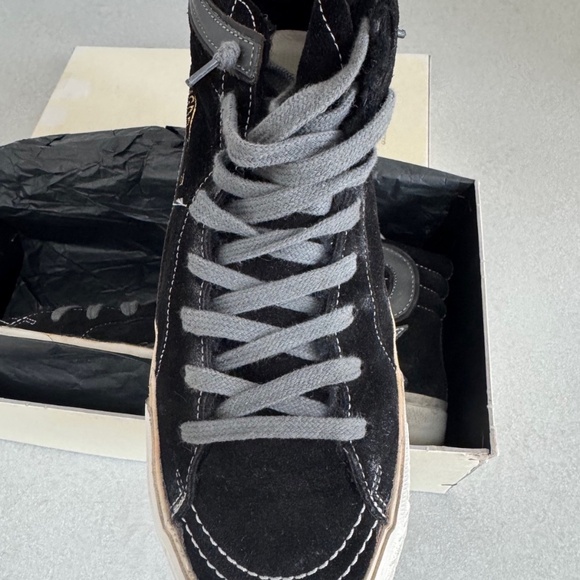 Golden Goose slide hightop sneaker-F5 black womens 38 - Picture 1 of 9